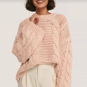 NA-KD Chunky Cable Knit Sweater